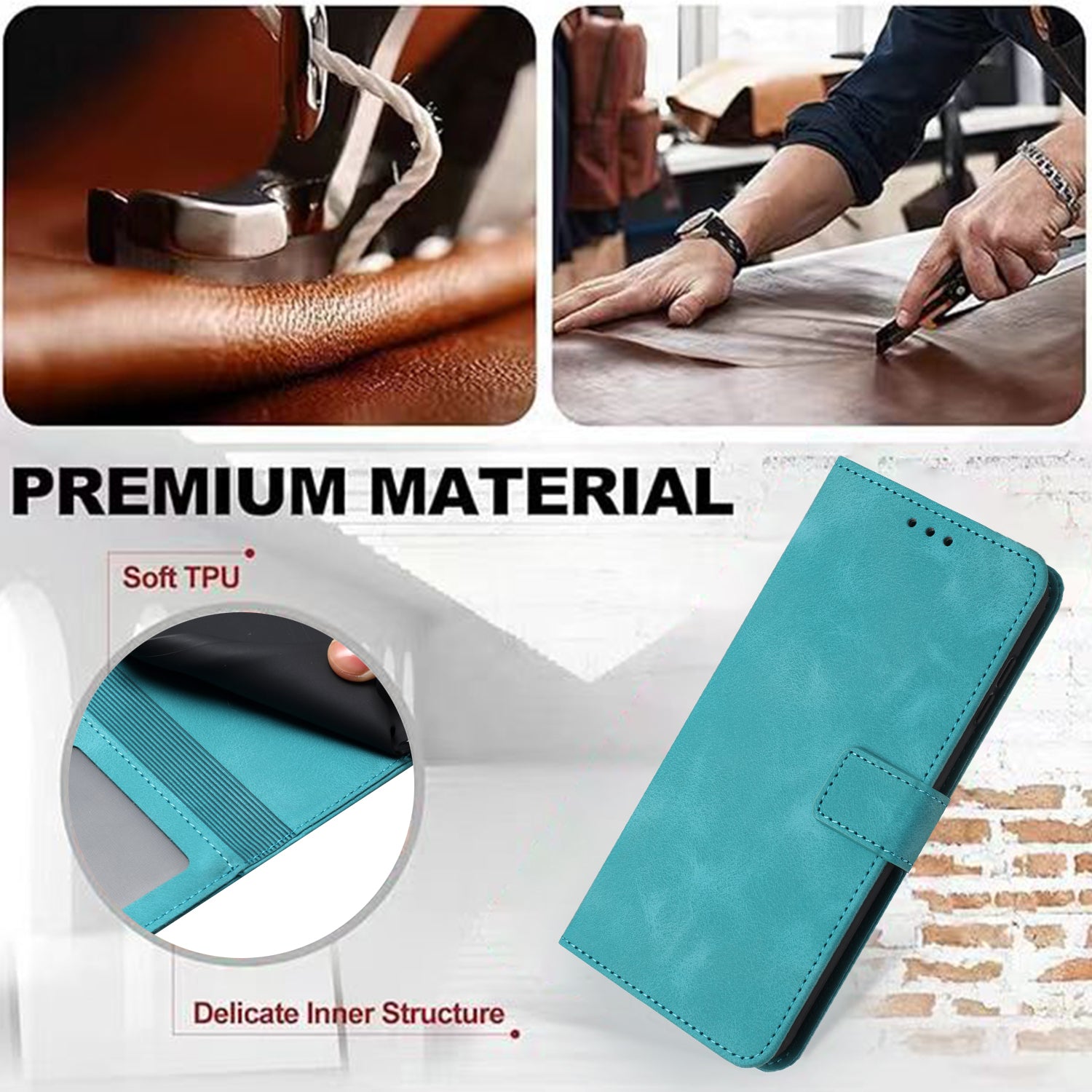 For Xiaomi Redmi Note 13 4G Case Leather Phone Cover with Wallet Folding Stand For Xiaomi Redmi Note 13 4G Case Leather Phone Cover with Wallet Folding Stand